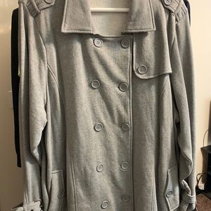 Grey Fleece peacoat